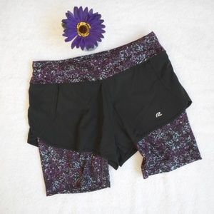 ROADRUNNER Athletic Shorts Size Small Black & Purple